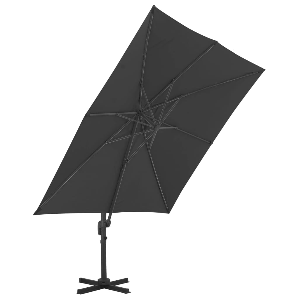 Zweefparasol met aluminium paal 400x300 cm groen