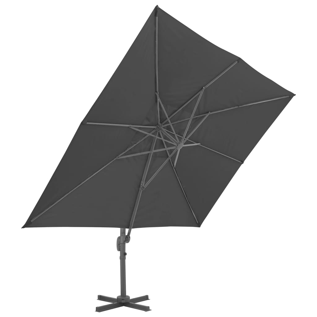 Zweefparasol met aluminium paal 300x300 cm zandkleurig