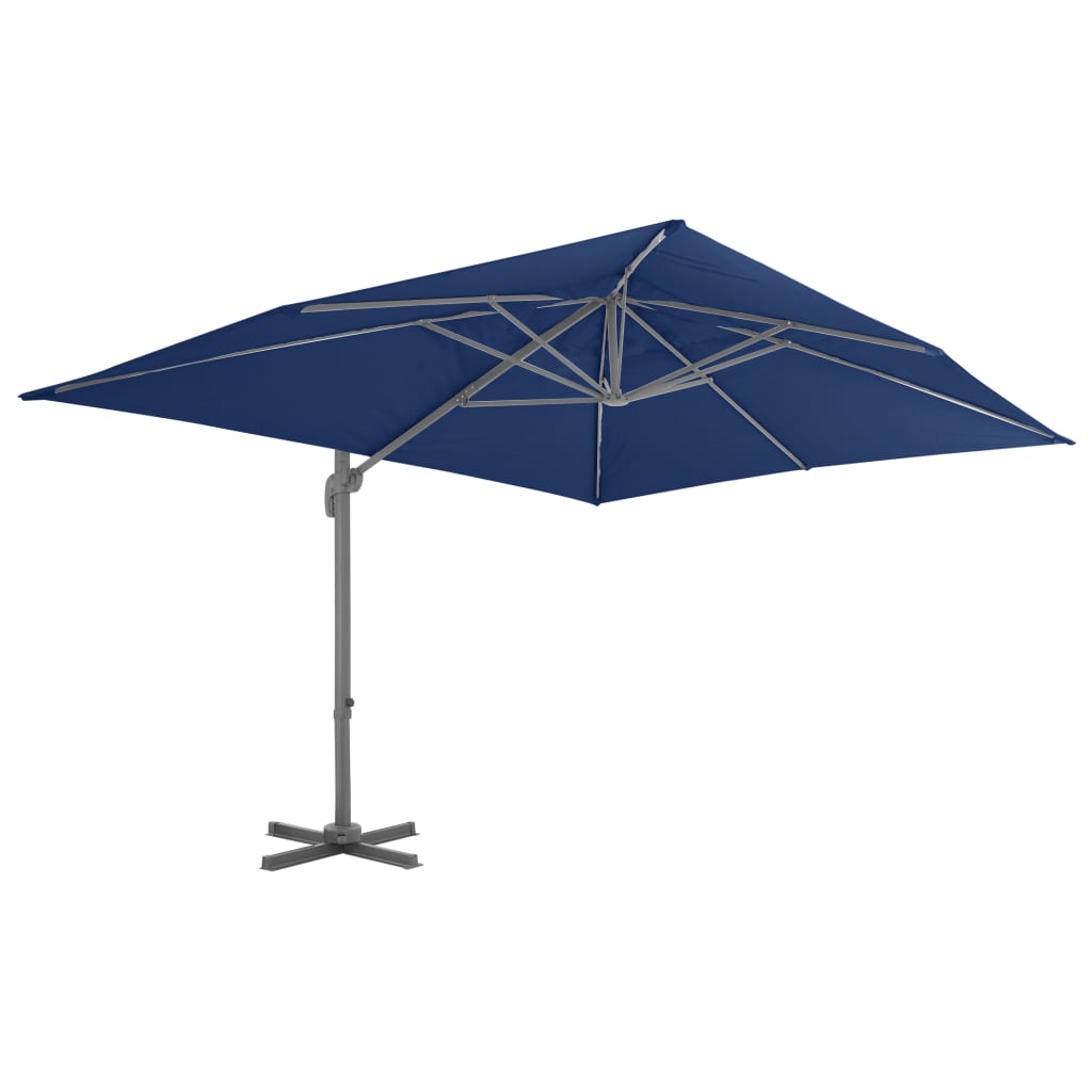 Zweefparasol met aluminium paal 400x300 cm groen