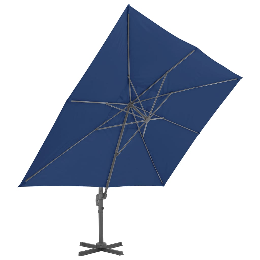 Zweefparasol met aluminium paal 400x300 cm groen