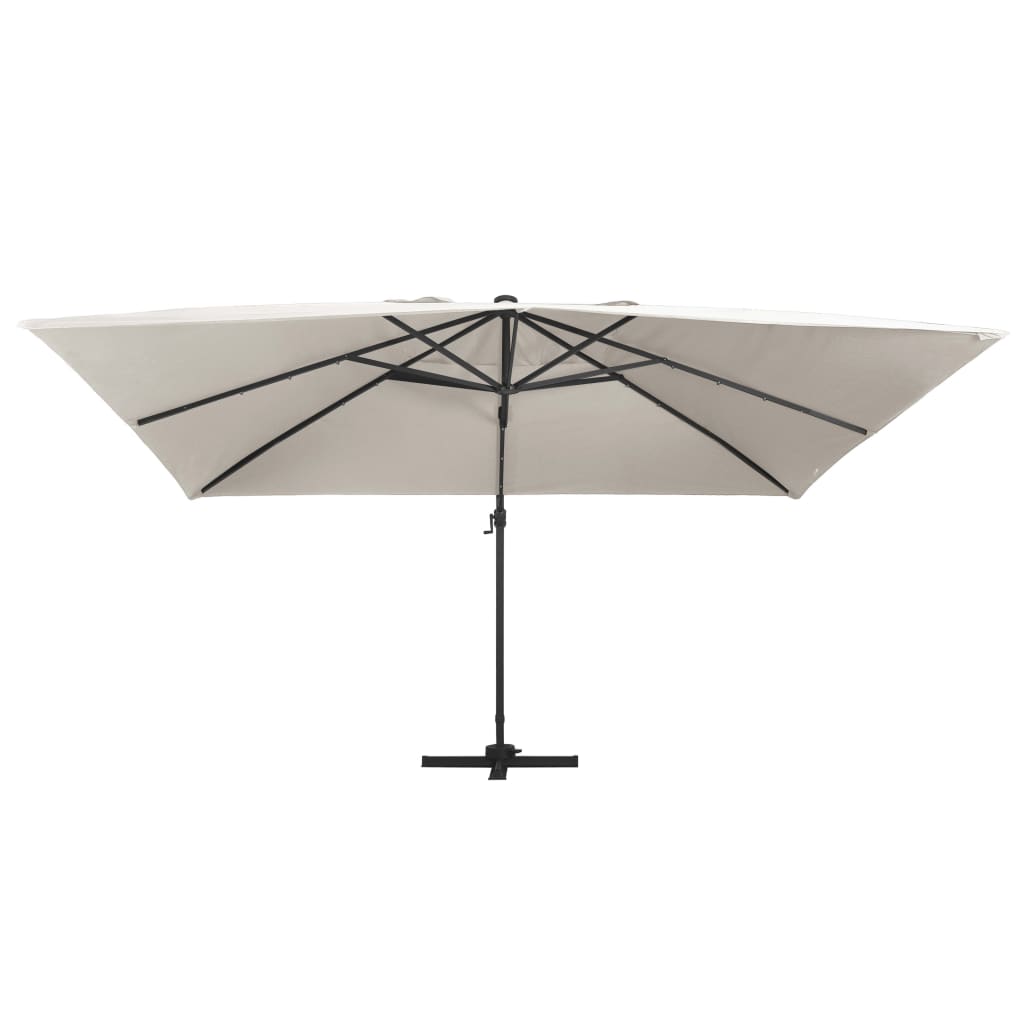 Zweefparasol met LED-verlichting 400x300 cm terracottakleurig