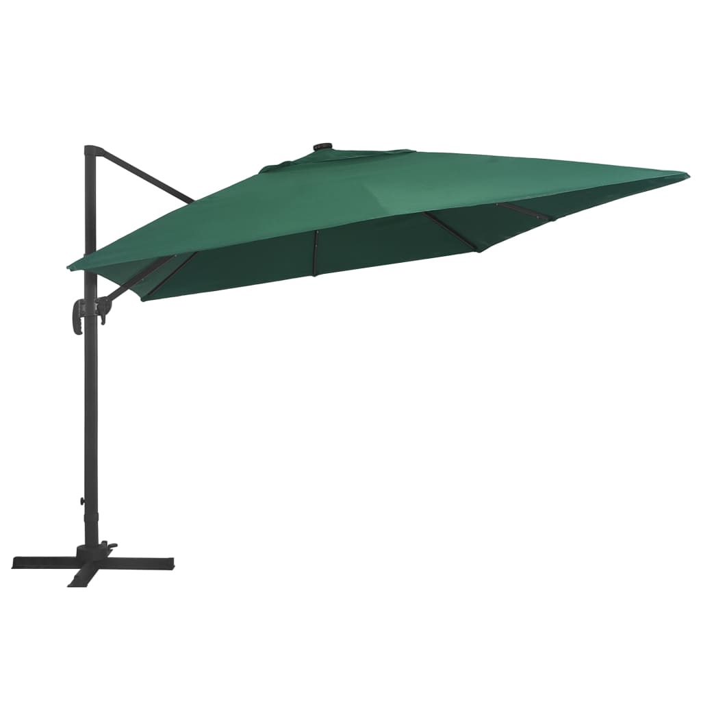 Zweefparasol met LED-verlichting 400x300 cm terracottakleurig