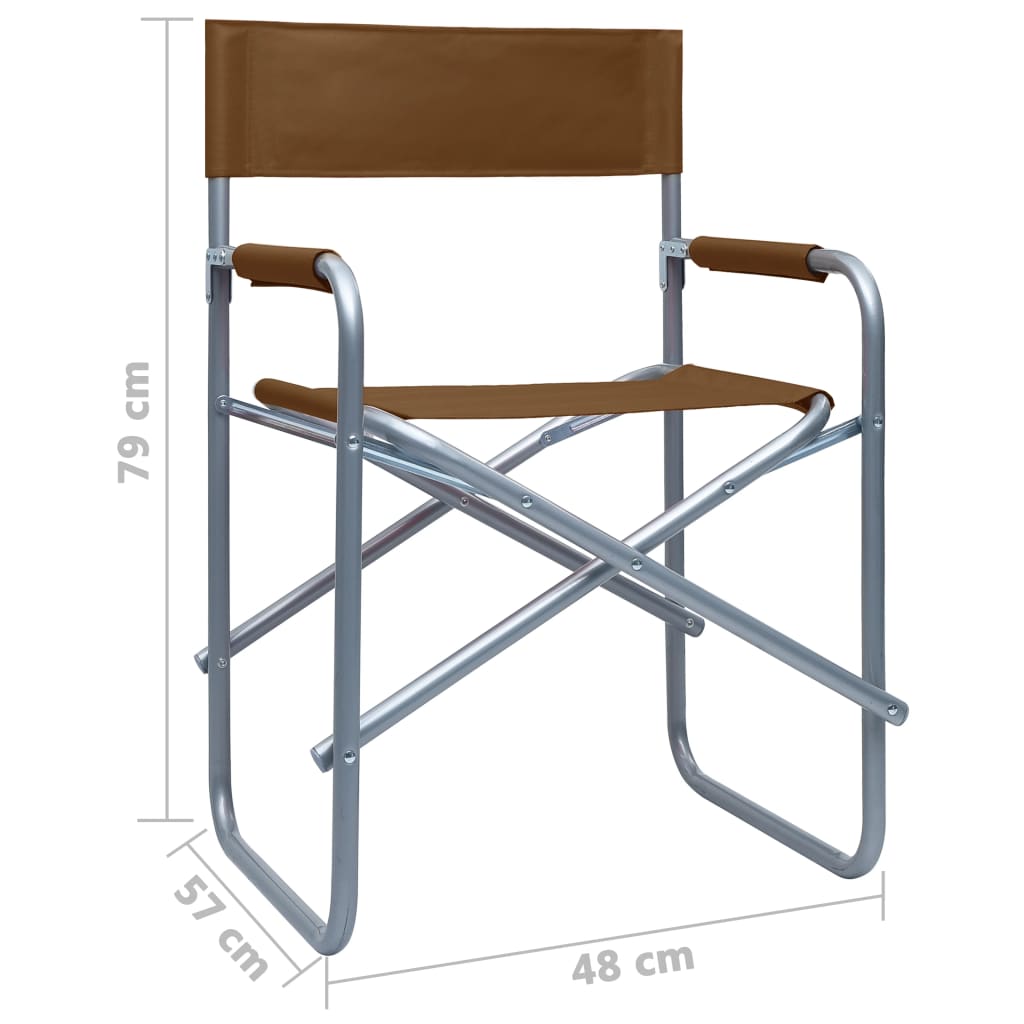 Regisseursstoelen 2 st staal