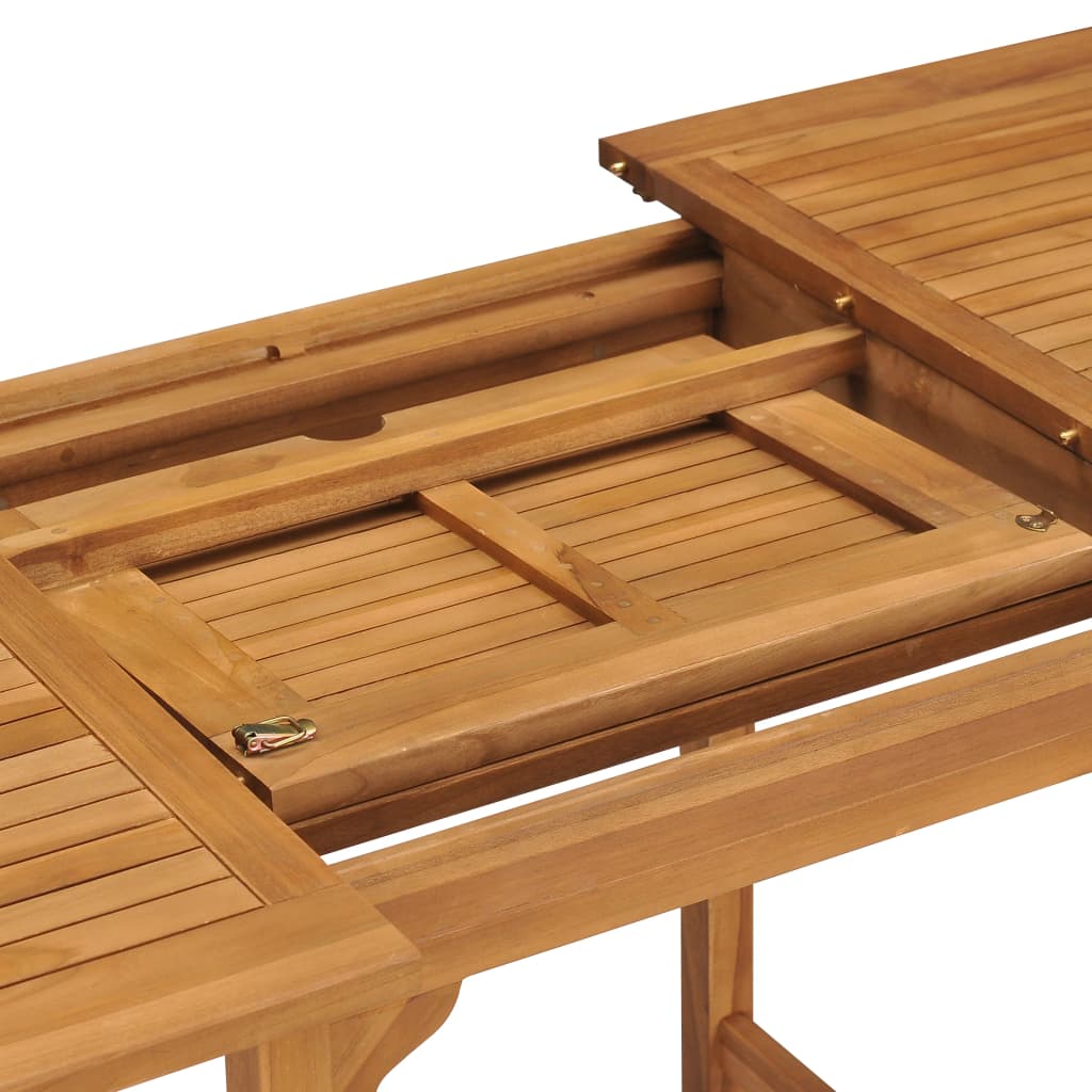 Tuintafel verlengbaar (110-160)x80x75 cm massief teakhout