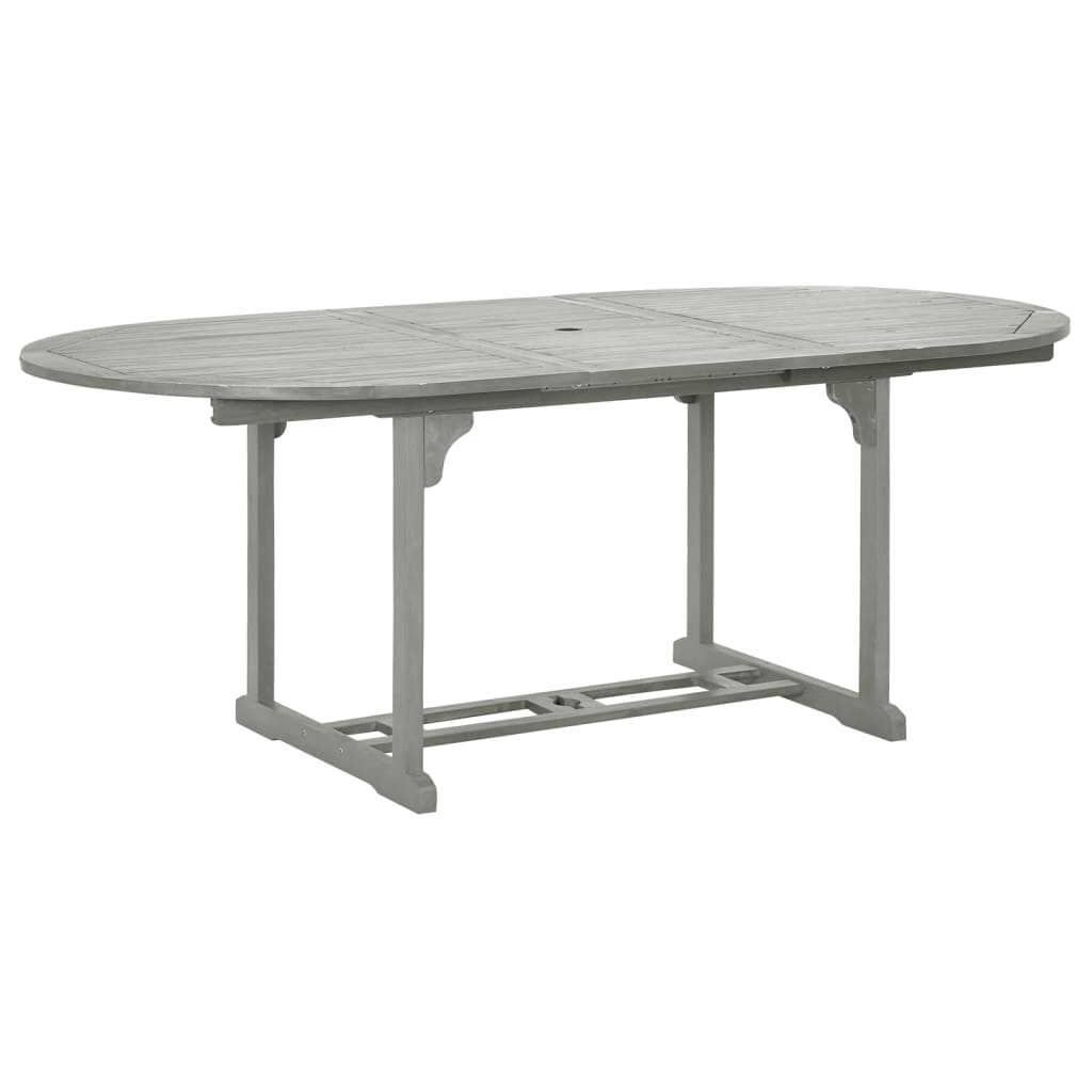 Table de jardin (120-170)x80x75 cm en bois d'acacia massif