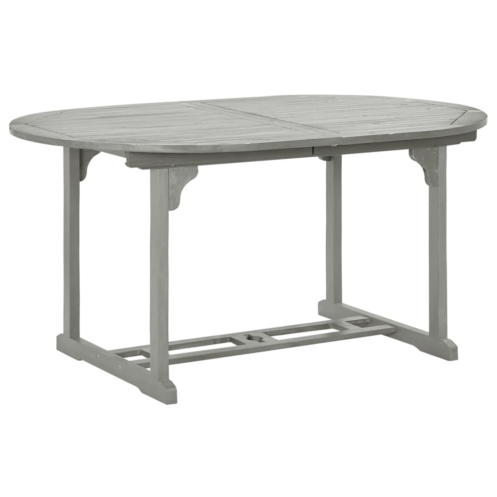 Table de jardin (120-170)x80x75 cm en bois d'acacia massif