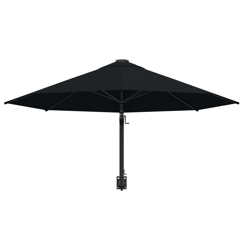 Wandparasol met metalen paal 300 cm terracottakleurig