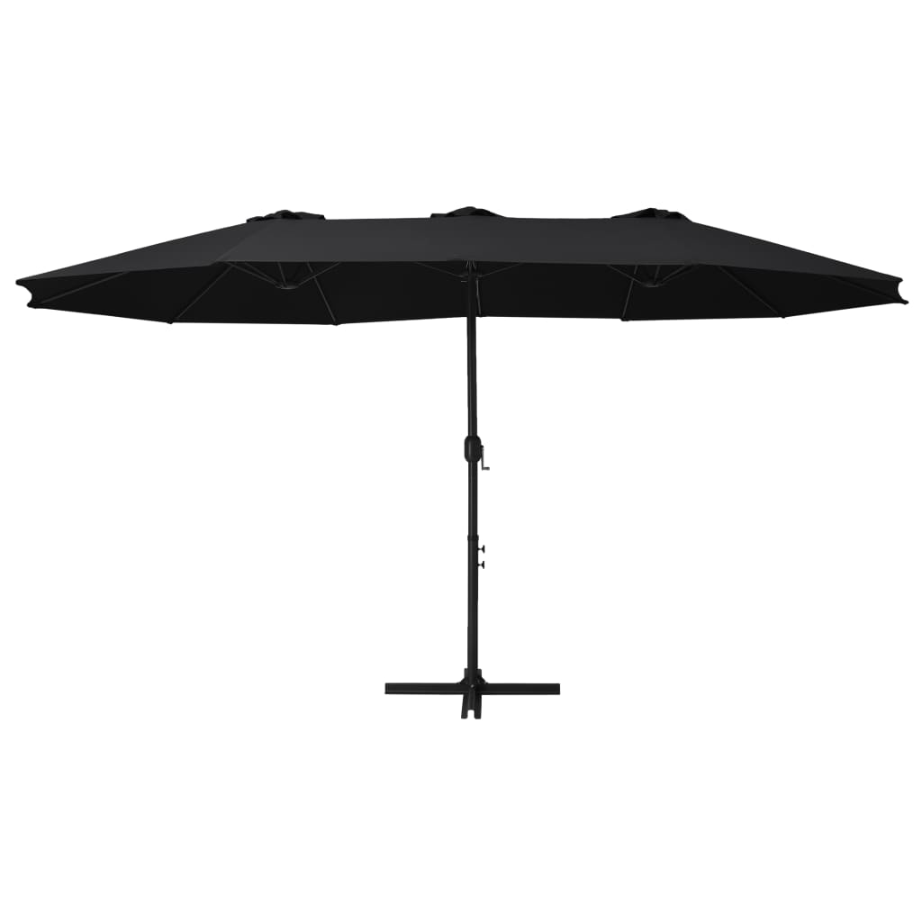 Parasol met aluminium paal 460x270 cm groen