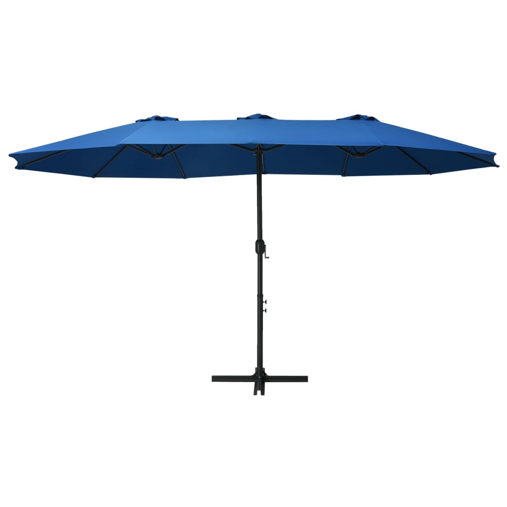 Parasol met aluminium paal 460x270 cm groen