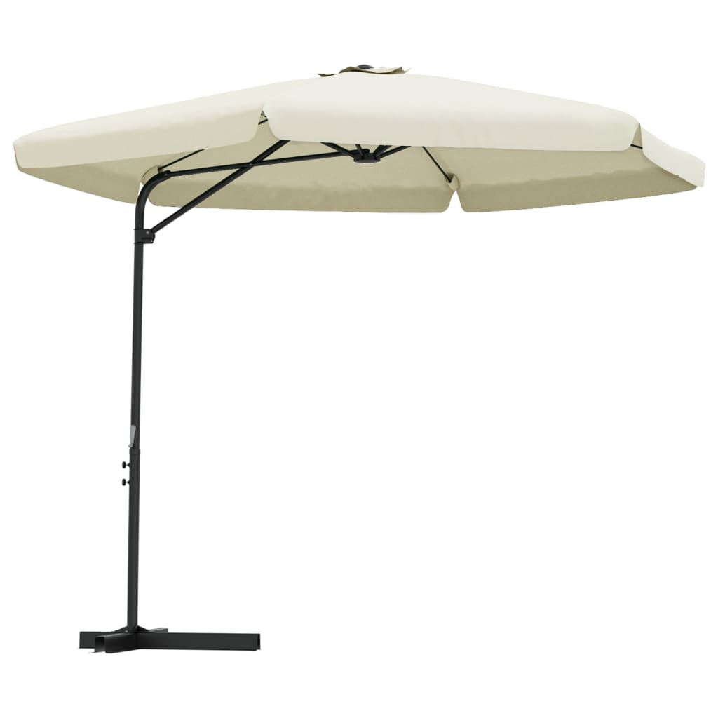 Parasol met stalen paal 300 cm azuurblauw