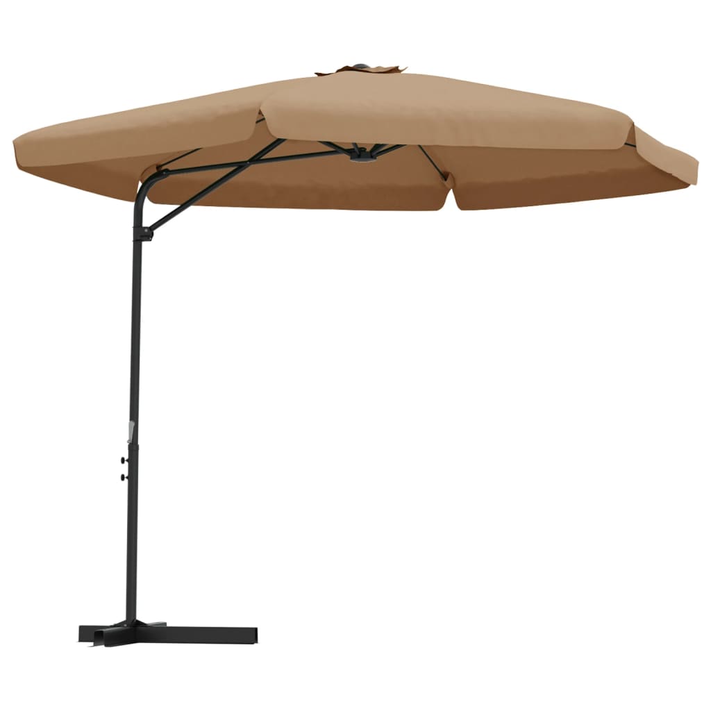 Parasol met stalen paal 300 cm azuurblauw