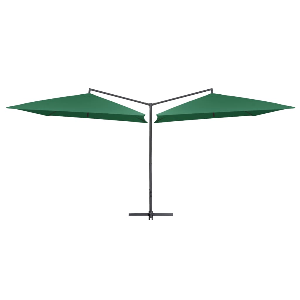 Parasol dubbel met stalen paal 250x250 cm