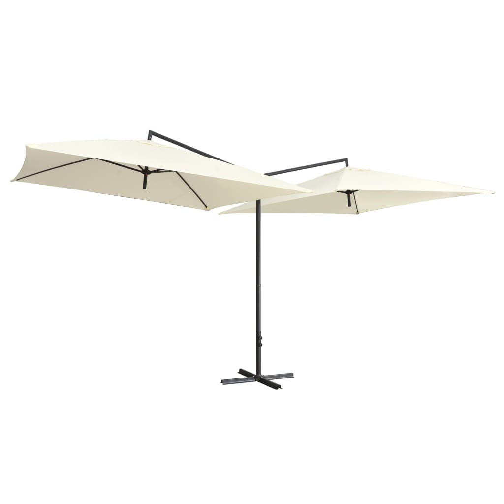 Parasol dubbel met stalen paal 250x250 cm