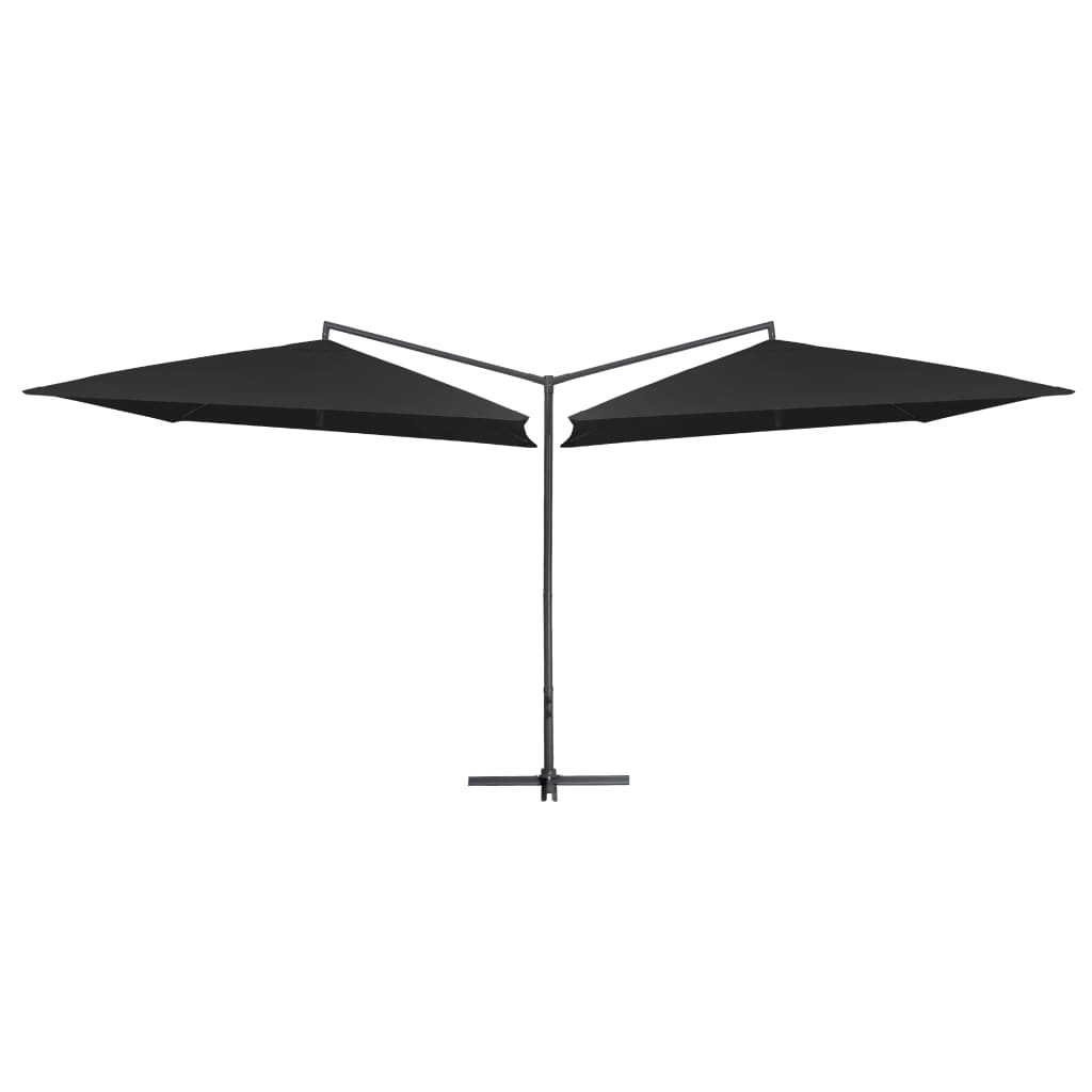 Parasol dubbel met stalen paal 250x250 cm