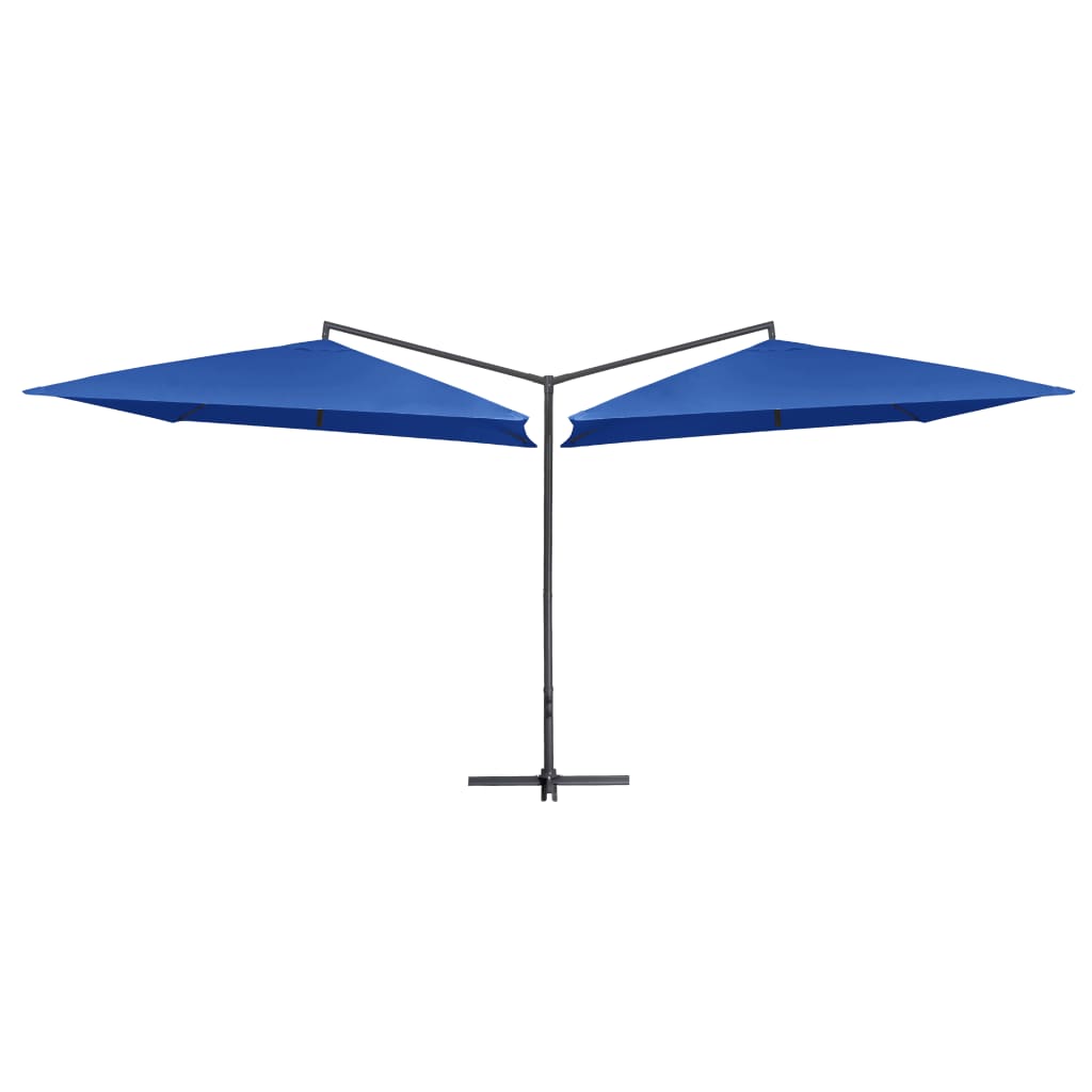 Parasol dubbel met stalen paal 250x250 cm