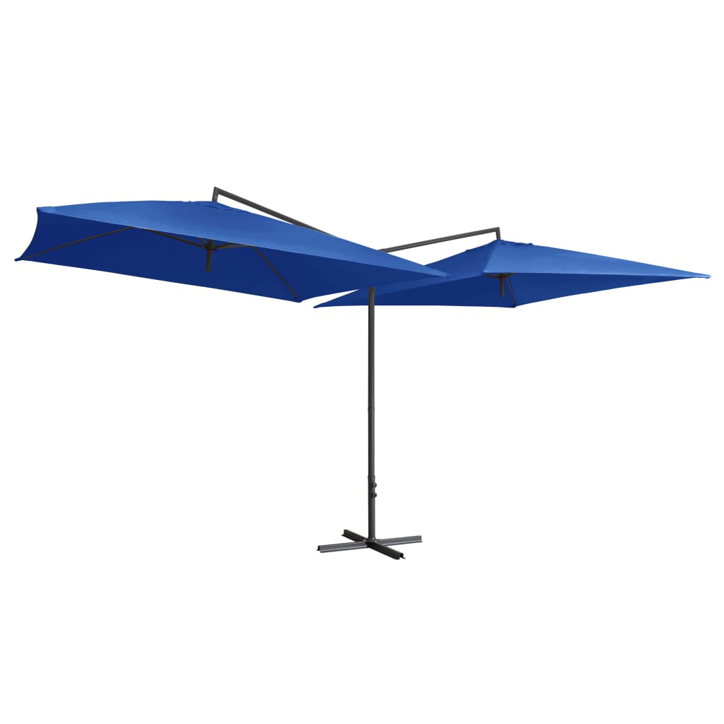 Parasol dubbel met stalen paal 250x250 cm