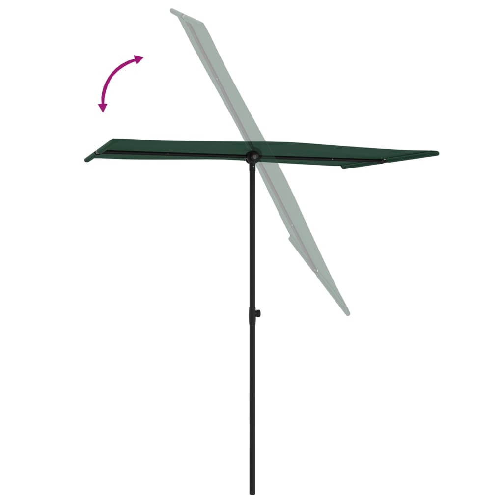 Parasol met aluminium paal 180x110 cm