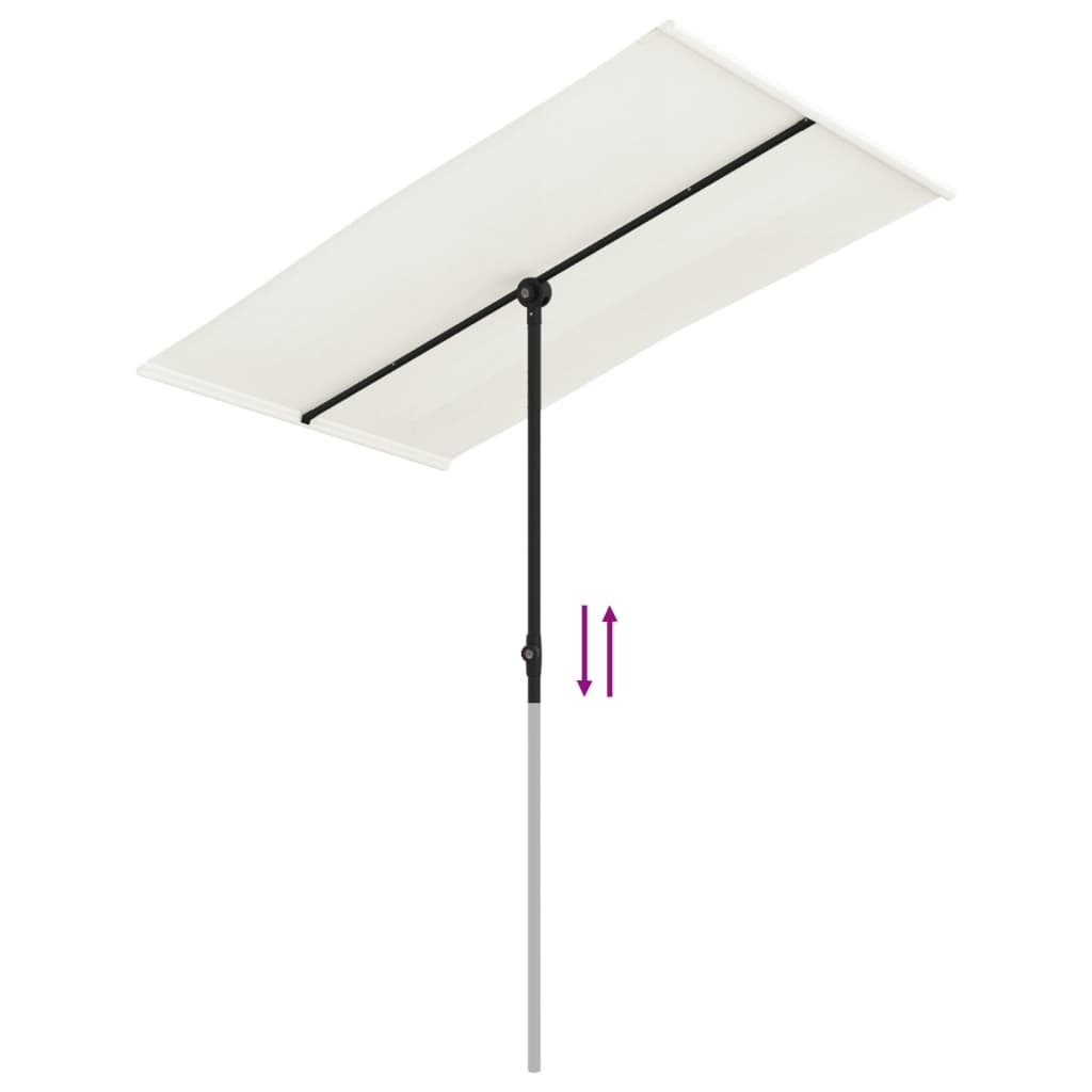 Parasol met aluminium paal 180x110 cm