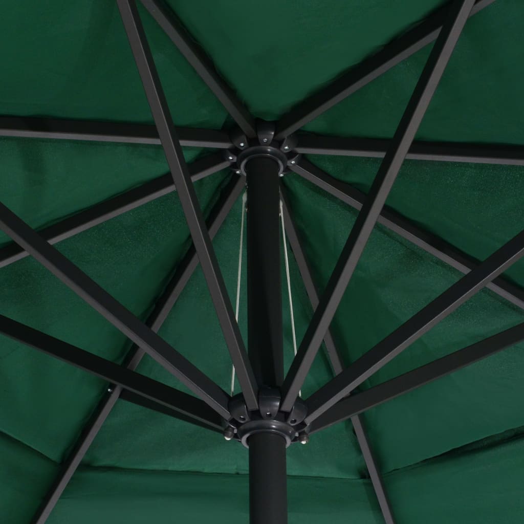 Parasol Samos 500 cm aluminium groen