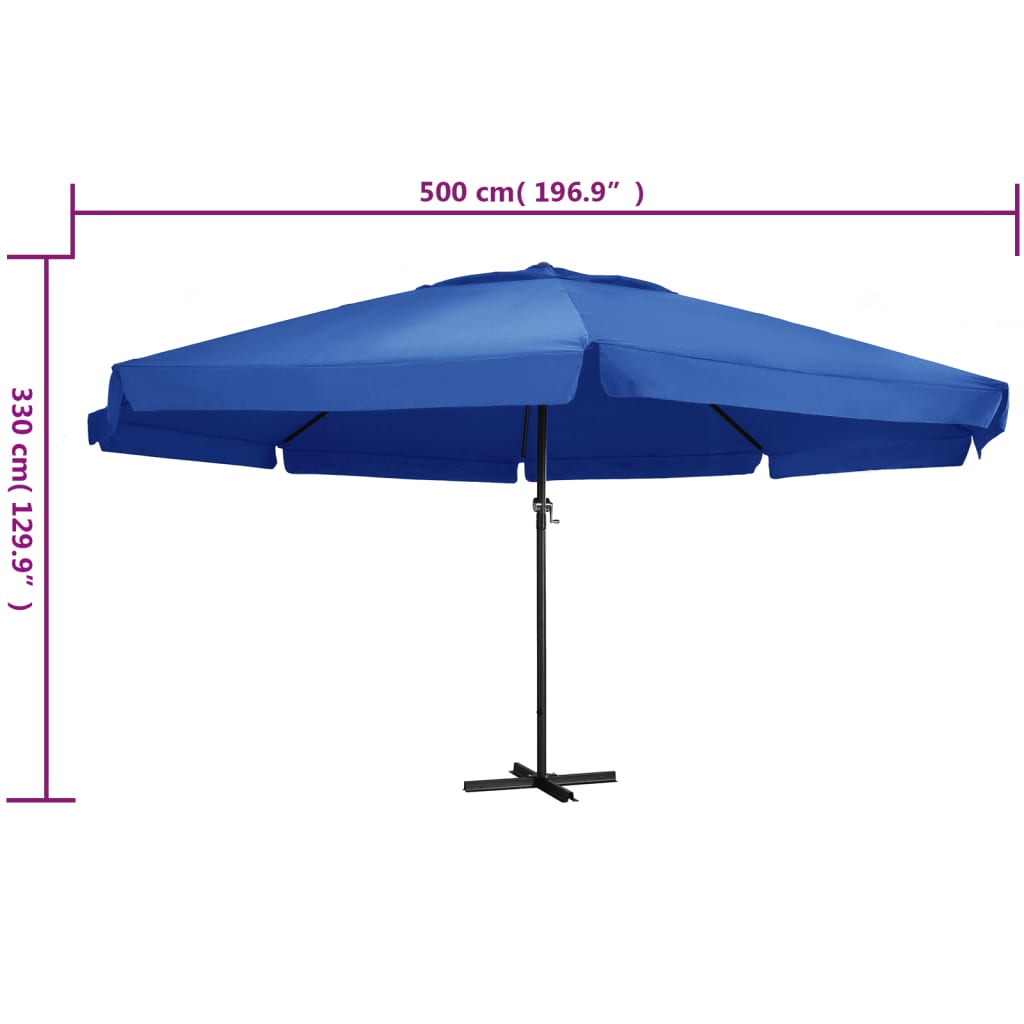 Parasol met aluminium paal 600 cm