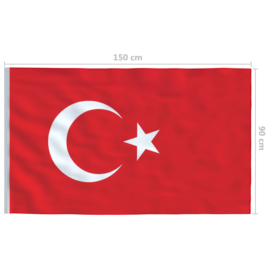 Vlag Turkije 90x150 cm