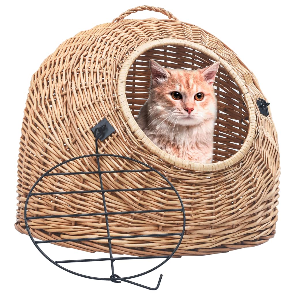 Porte-chat 60x45x45 cm bois de saule naturel