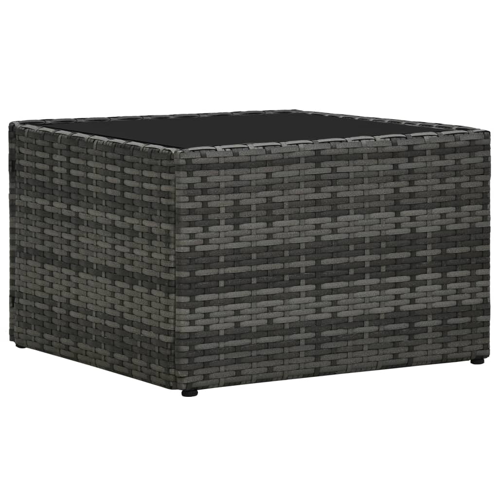 5-delige Loungeset met kussens poly rattan