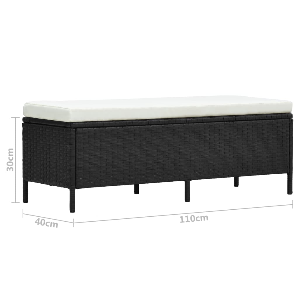 3-delige Loungeset met kussens poly rattan