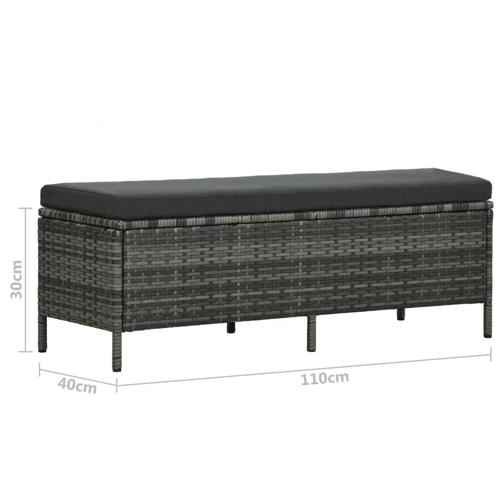 3-delige Loungeset met kussens poly rattan