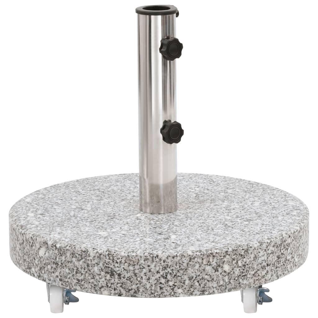 Pied de parasol rond 30 kg gris granit