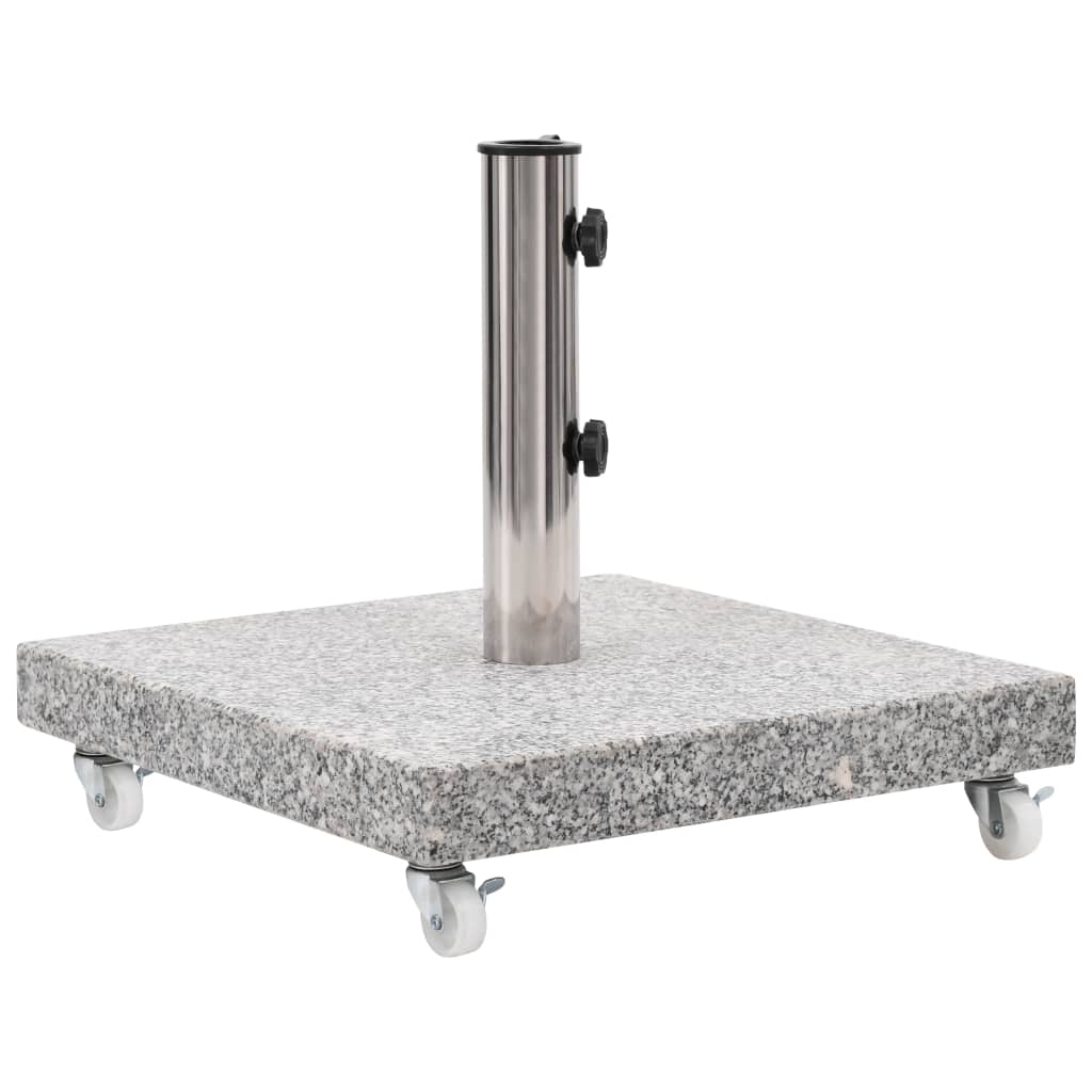 Pied de parasol carré 30 kg gris granit