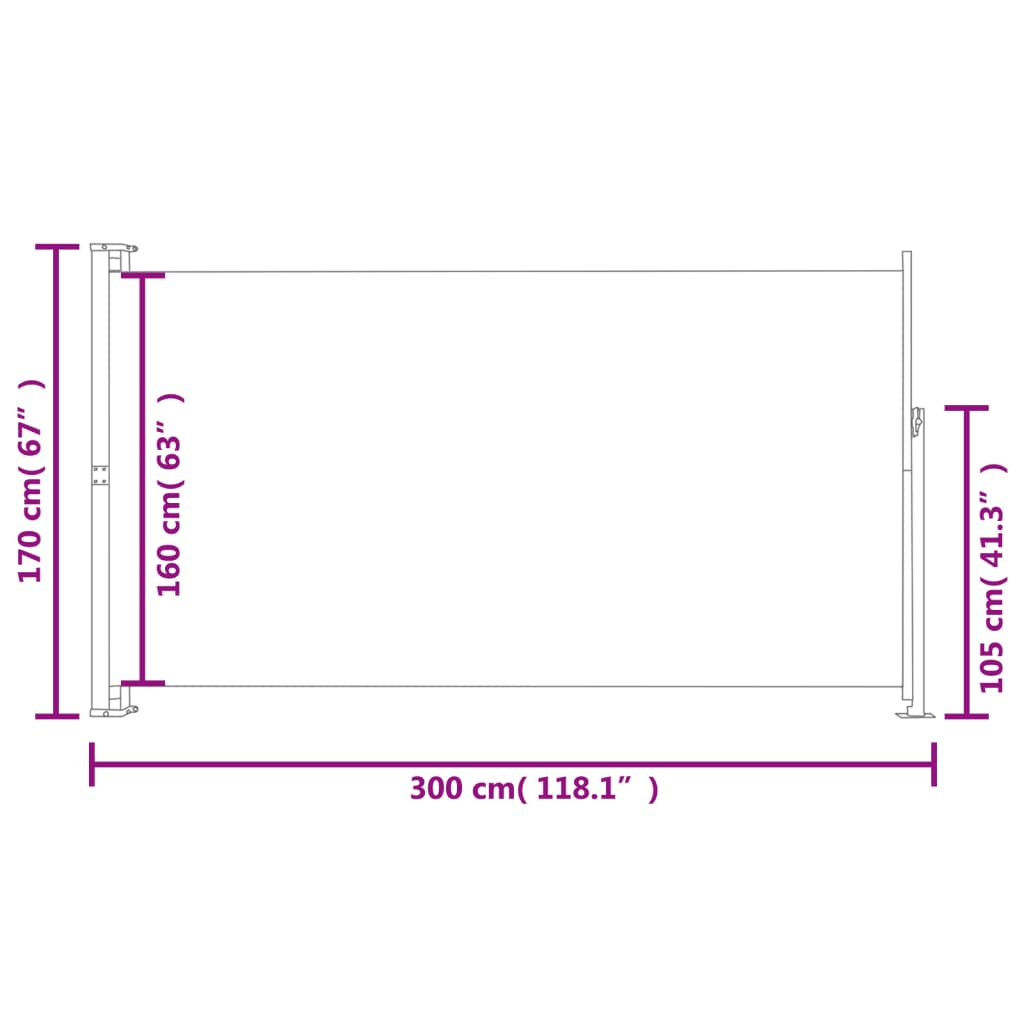 Paravent de jardin extensible 170x300 cm