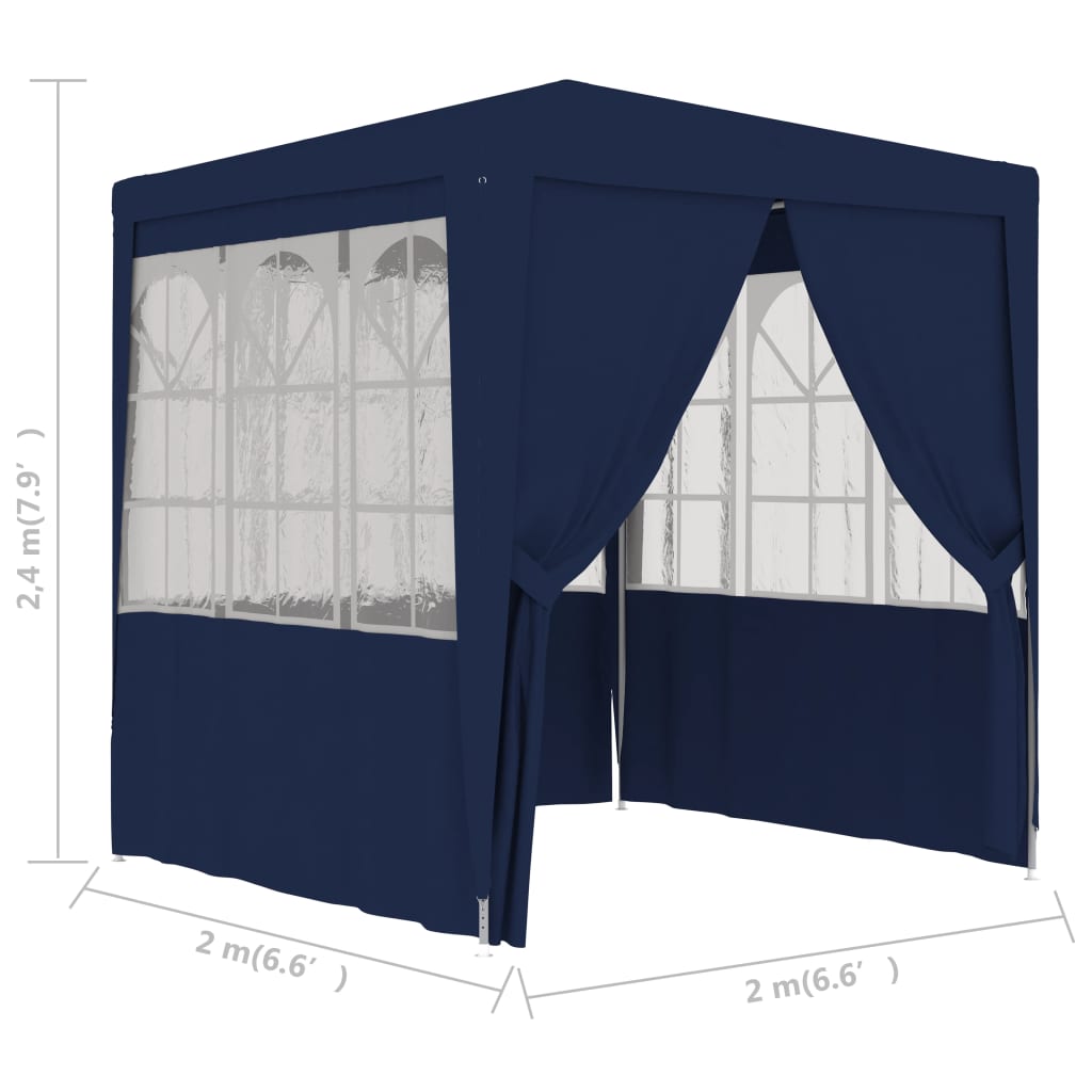 Partytent met zijwanden professioneel 90 g/m² 4x9 m