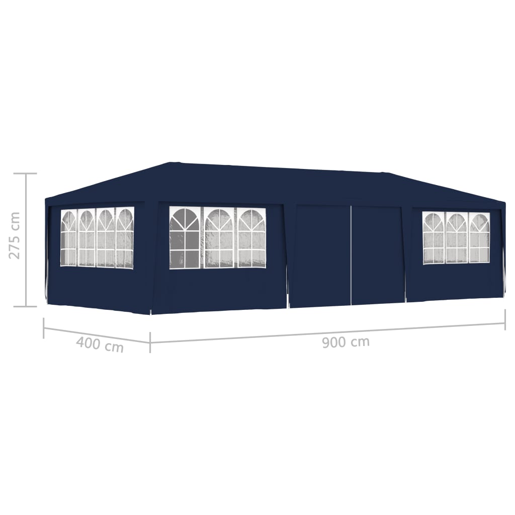 Partytent met zijwanden professioneel 90 g/m² 4x9 m