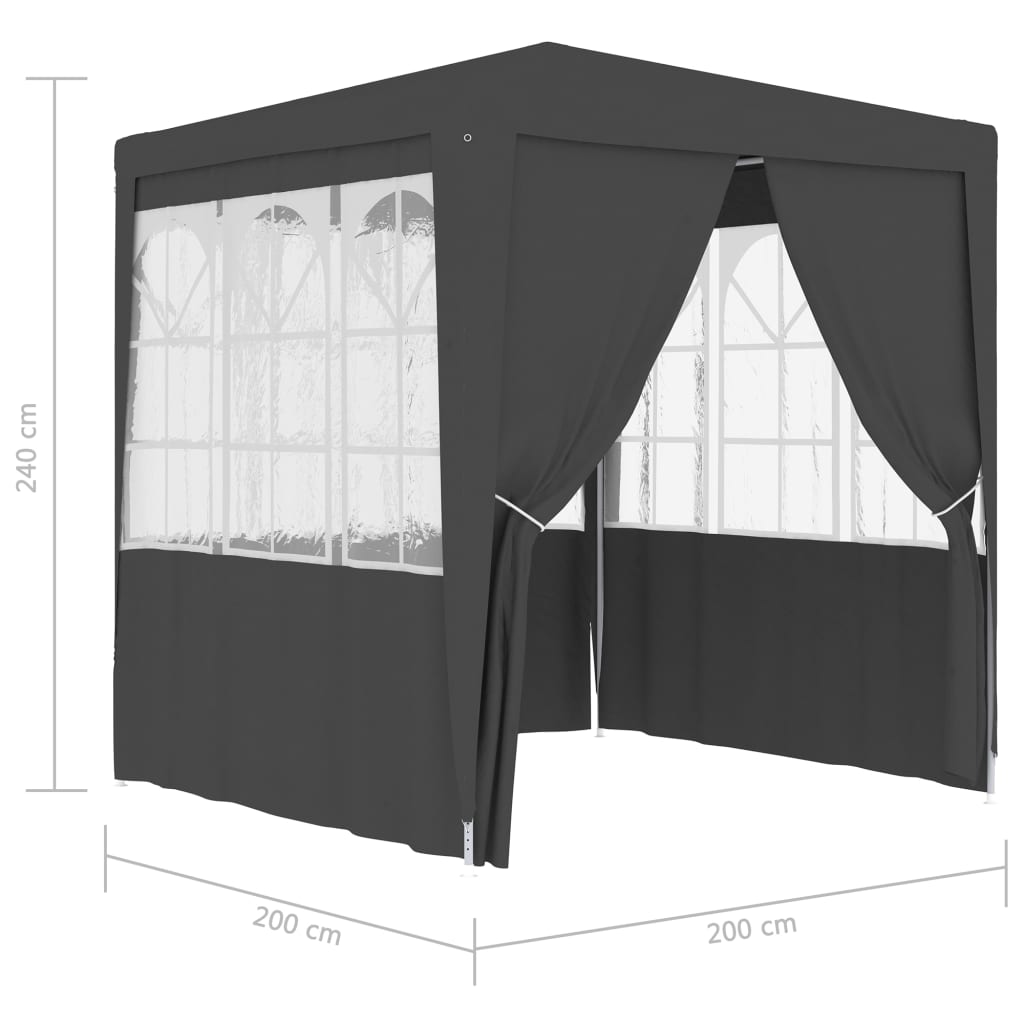 Partytent met zijwanden professioneel 90 g/m² 4x9 m