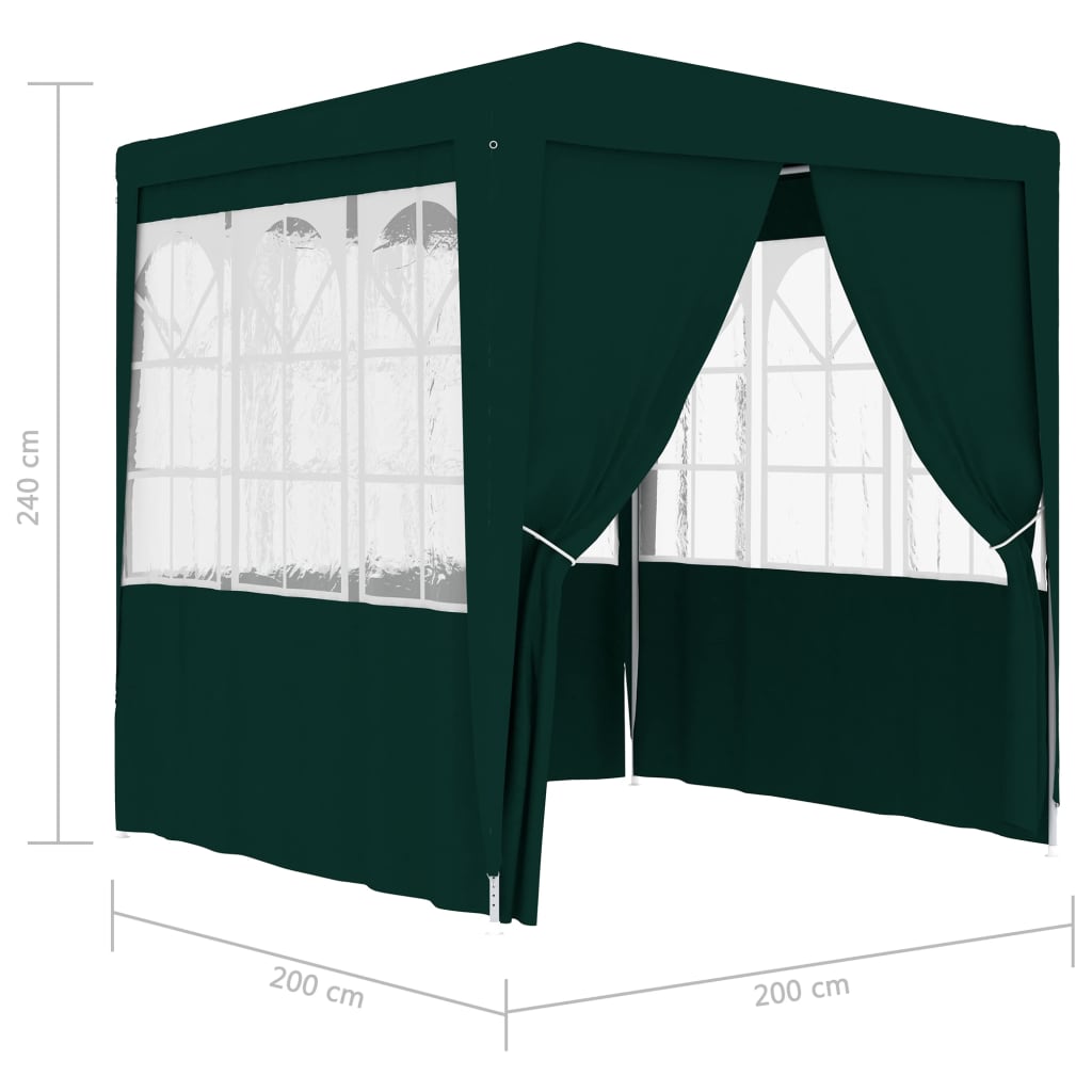 Partytent met zijwanden professioneel 90 g/m² 4x6 m