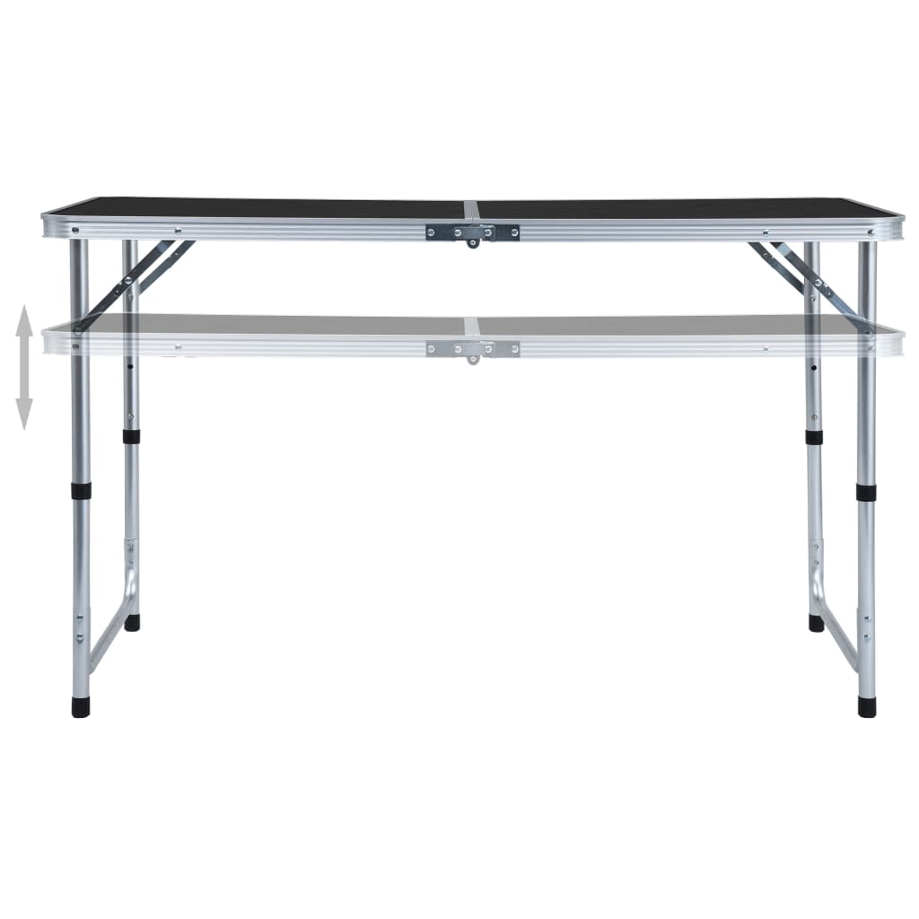 Table de camping pliante 240x60 cm aluminium