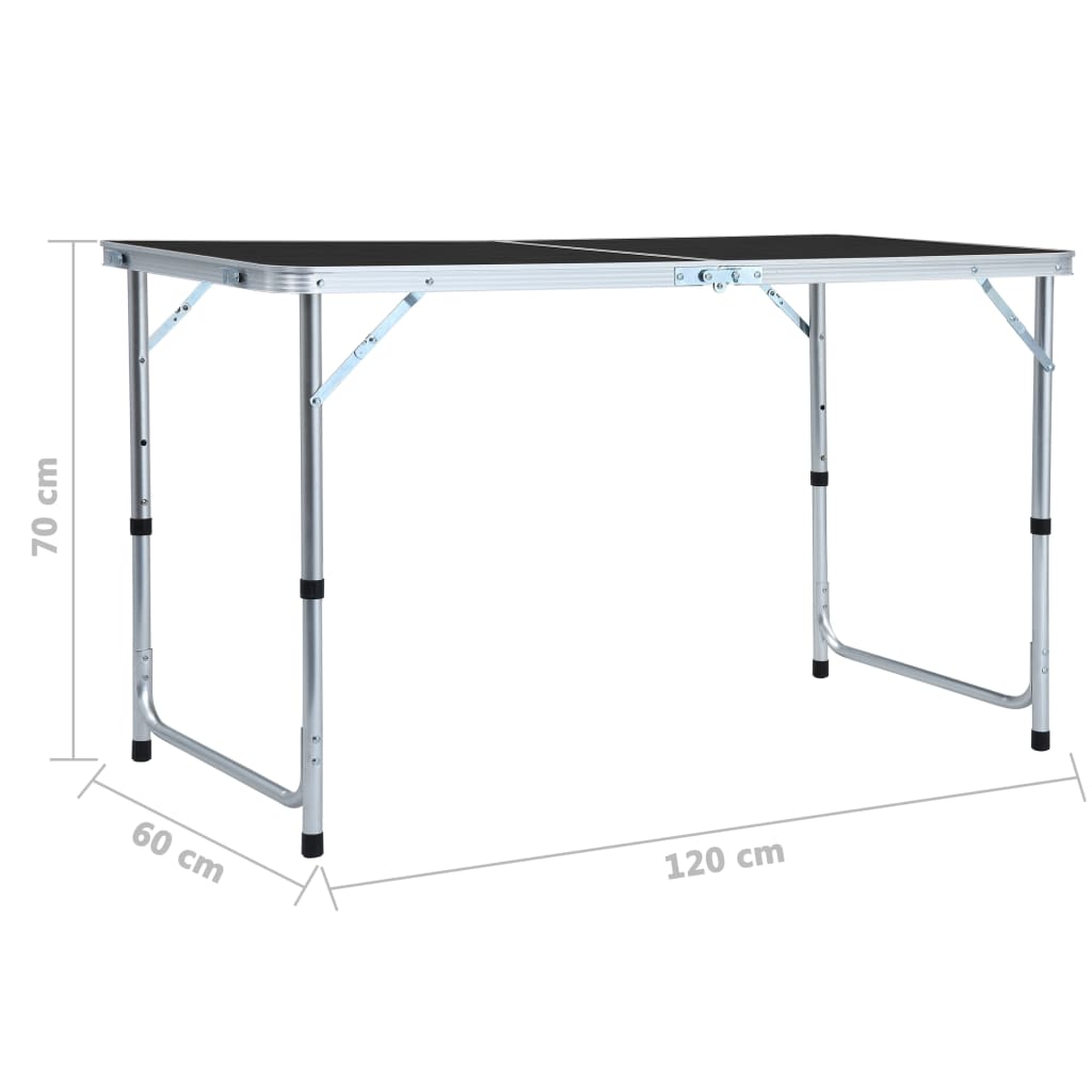 Table de camping pliante 240x60 cm aluminium