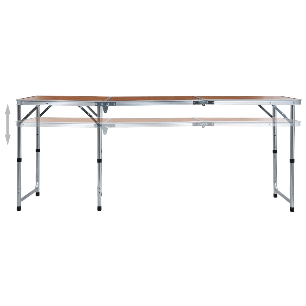 Campingtafel inklapbaar 240x60 cm aluminium