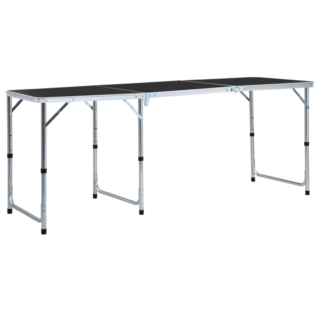 Table de camping pliante 240x60 cm aluminium