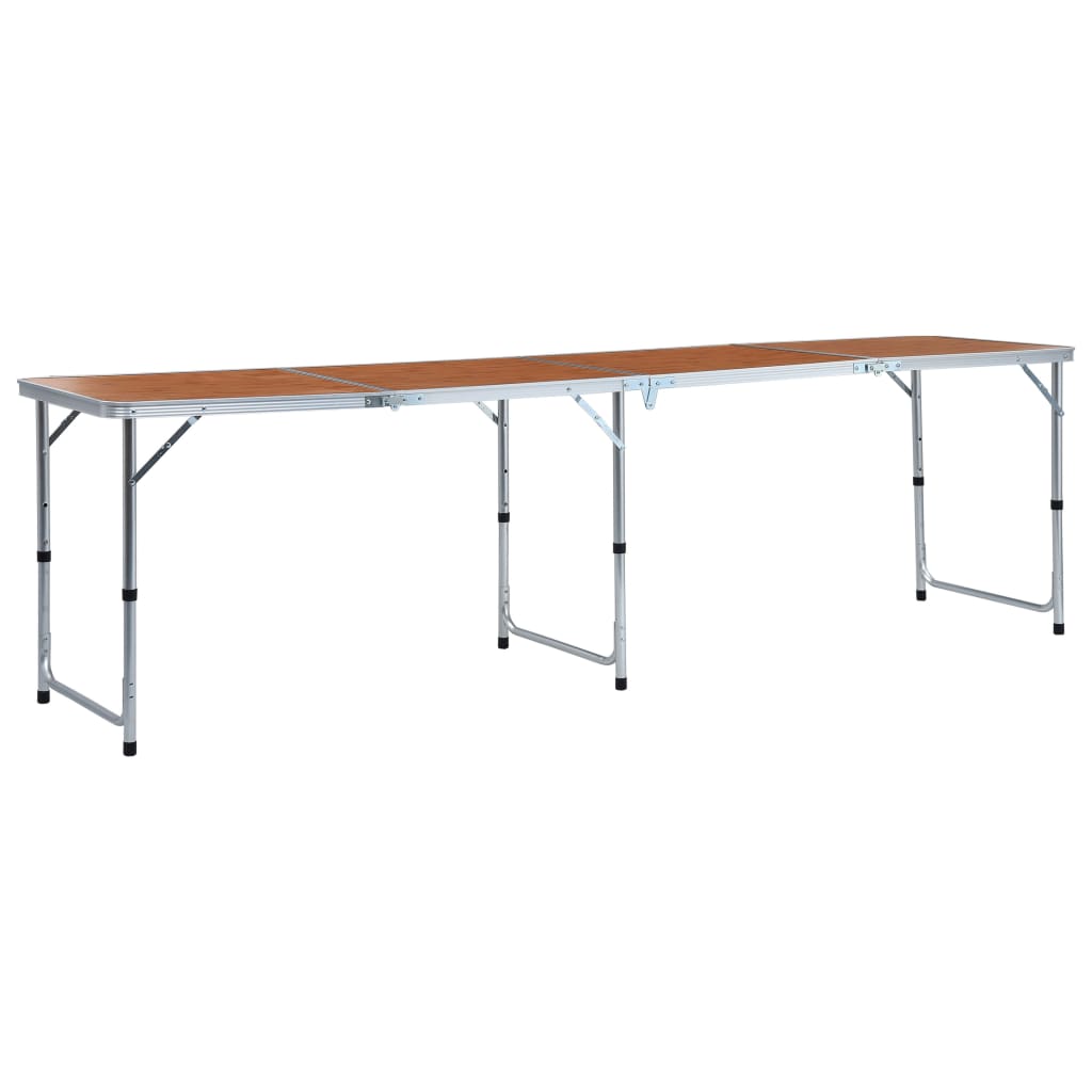 Table de camping pliante 240x60 cm aluminium