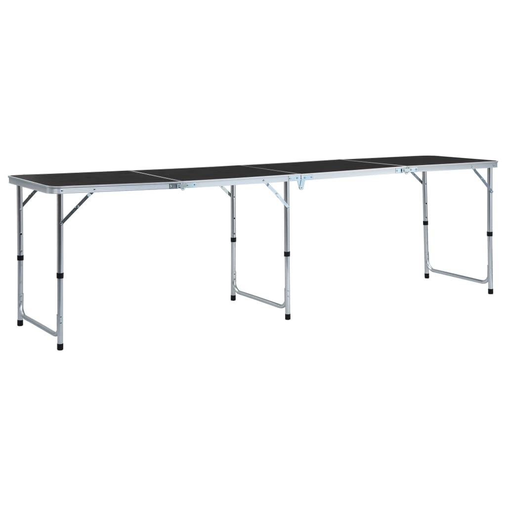 Table de camping pliante 240x60 cm aluminium