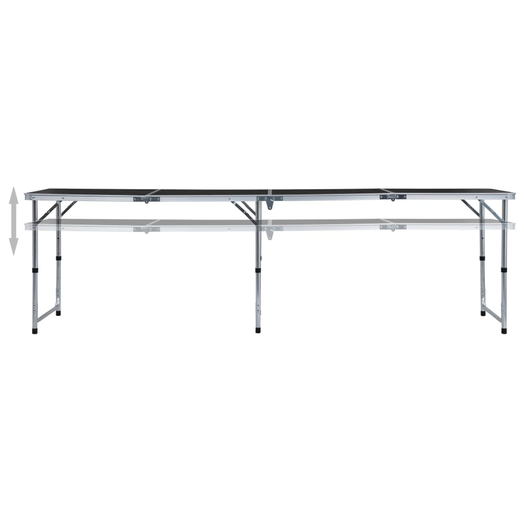 Table de camping pliante 240x60 cm aluminium