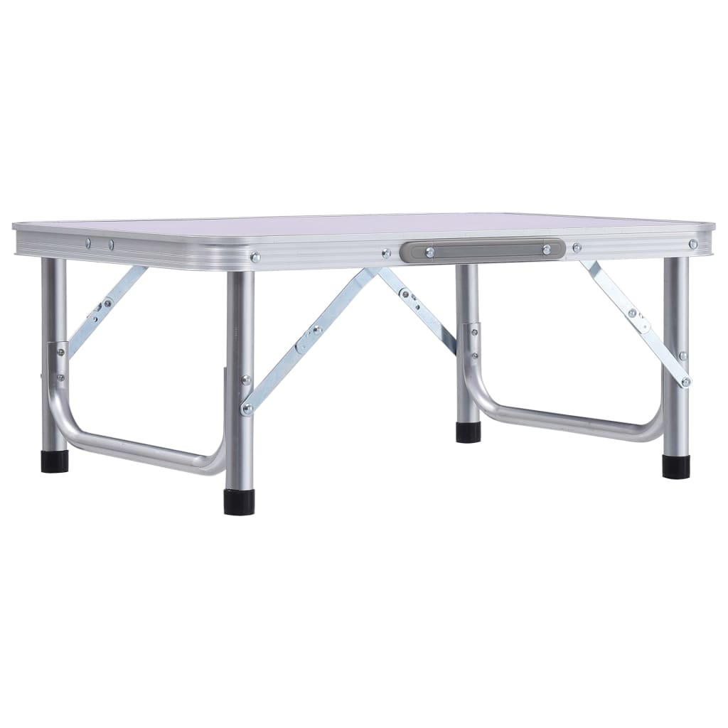 Campingtafel inklapbaar 60x45 cm aluminium wit