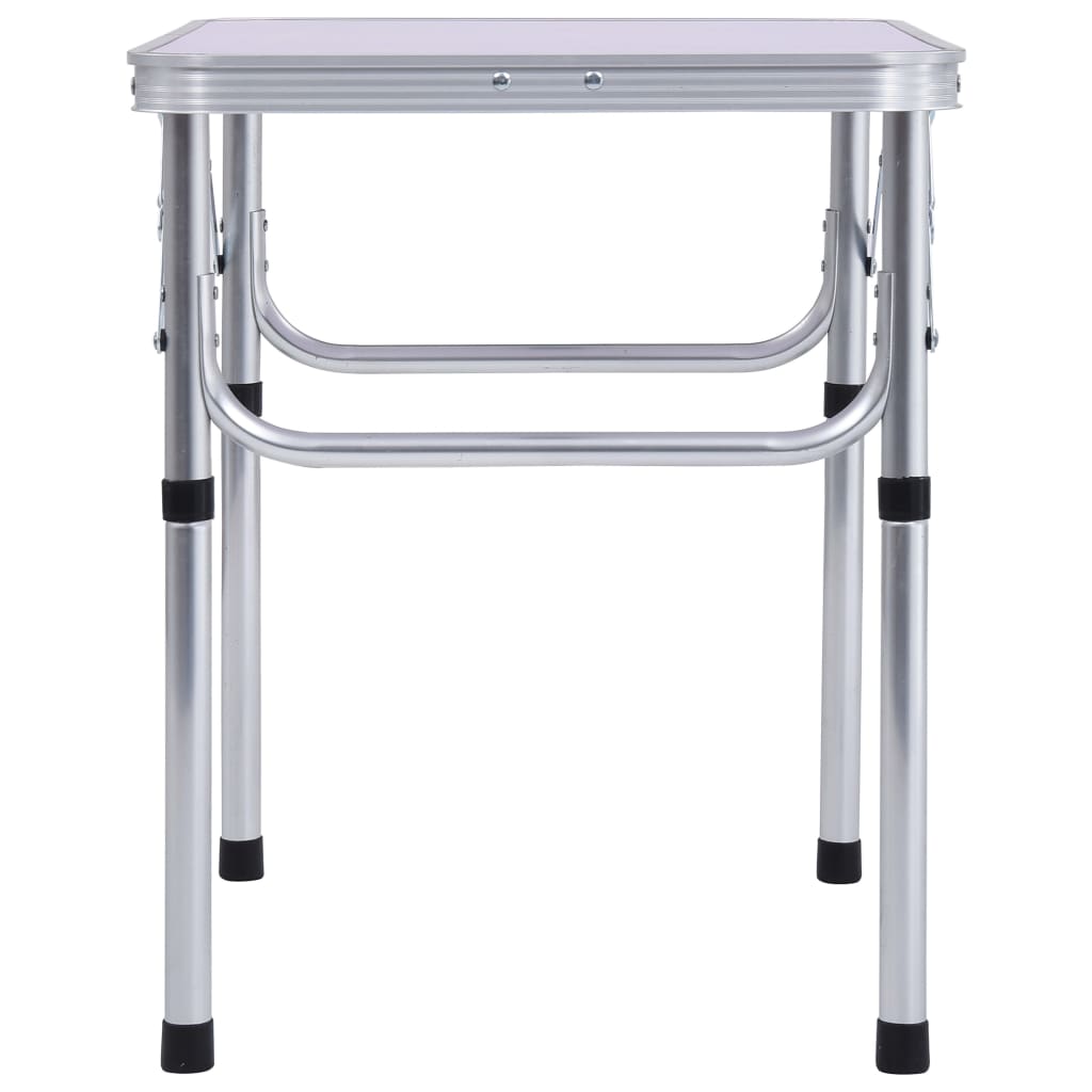 Table de camping pliante 60x45 cm aluminium blanc