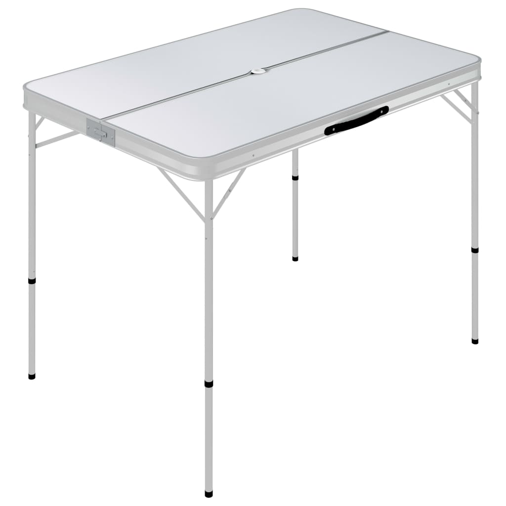 Campingtafel inklapbaar met 2 banken aluminium