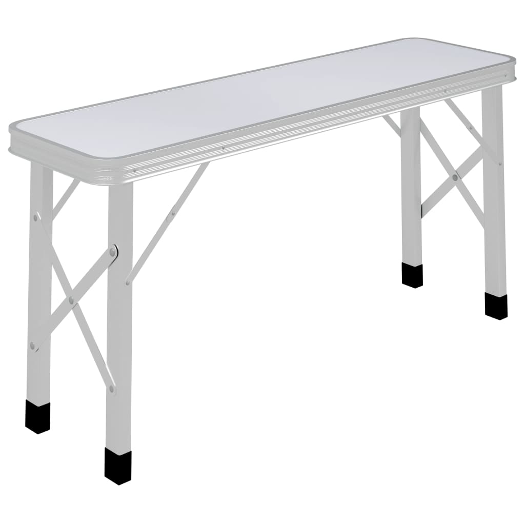 Campingtafel inklapbaar met 2 banken aluminium