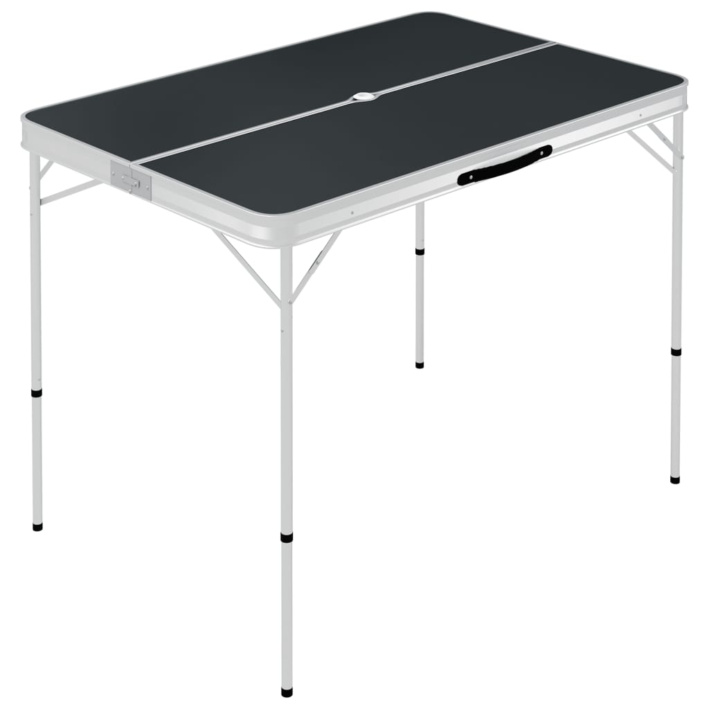 Campingtafel inklapbaar met 2 banken aluminium