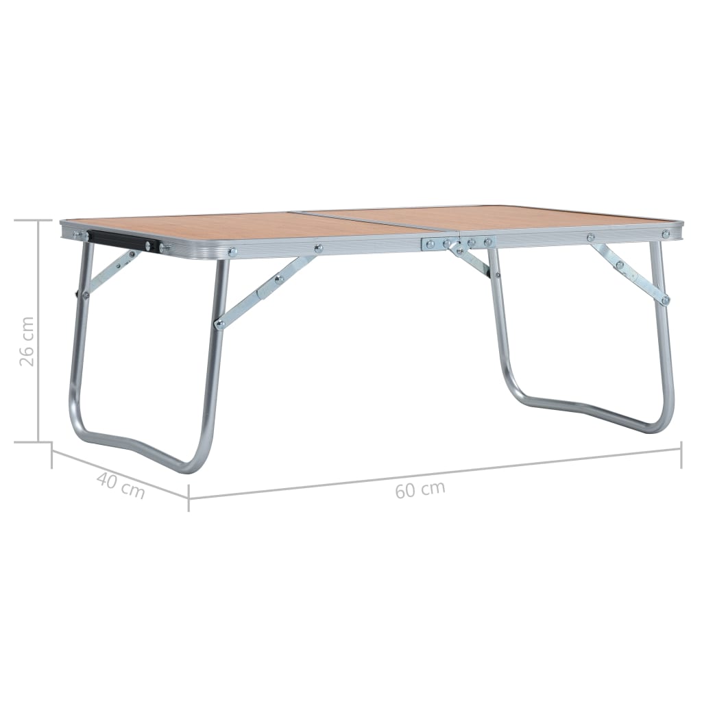 Campingtafel inklapbaar 60x40 cm aluminium