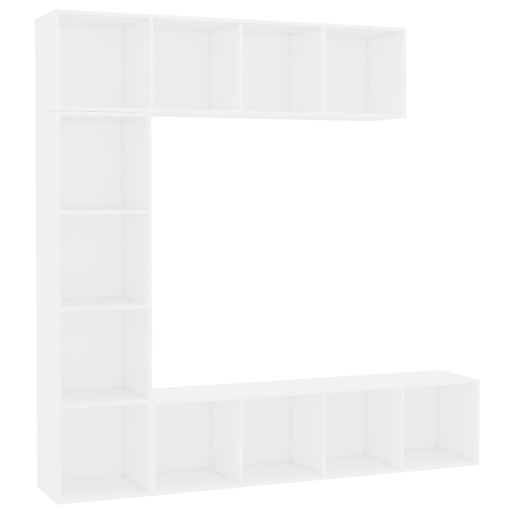 3-delige boekenkast- / tv-meubelset 180x30x180 cm